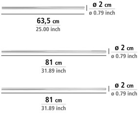 WENKO 19215100 - Supporto per barra UNIVERSAL 2x2 cm cromato/bianco