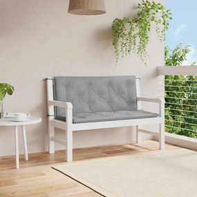 Cuscino Per Panca Grigio 120x(50+50)x7cm İn Tessuto Oxford /