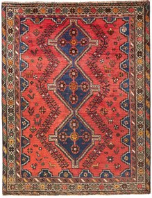 Shiraz Tappeto persiano 180x230 Rosso (Iran) Annodato A Mano