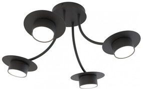 Lampada a soffitto in acciaio ENSO 4 nero da interno 4xGX53 Colore del corpo Nero