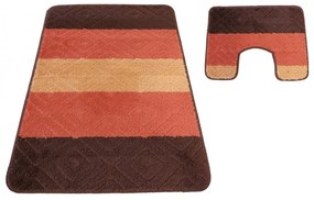 Set di tappetini da bagno a fantasia in due pezzi 50 cm x 80 cm + 40 cm x 50 cm