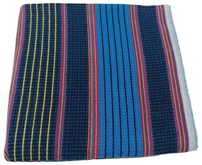 Asciugamano goffrato/lavorato a mano blu in cotone 50x100 cm – JAHU collections