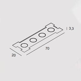 Plafoniera Contemporanea Atene Metallo Grigio Perla 4 Luci Gx53