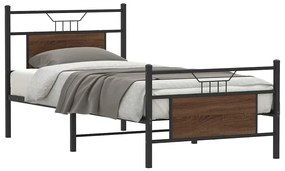 Giroletto Senza Materasso Rovere Marrone 90x190cm İn Truciolato /