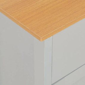 Credenza Grigia 112x35x81 cm