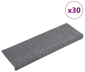 Tappetini Autoadesivi Per Scale 30 Pz Grigio Chiaro 65x21x4 Cm /