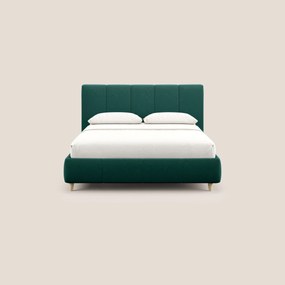 Laura letto imbottito contenitore e sfoderabile in microfibra velluto impermeabile T09