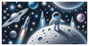 Quadro su tela – Cosmonauta tra i pianeti