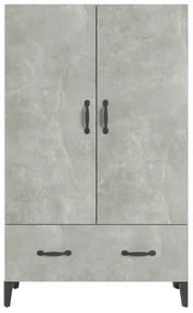 Credenza grigio cemento 70x31x115 cm in legno multistrato