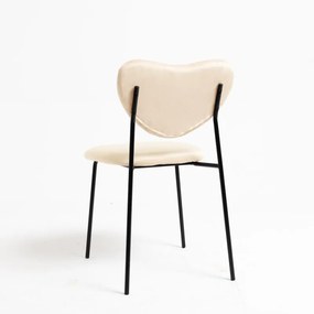 Sedie Cora Black Velluto - Beige