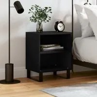 Comodino Nero 40x30x50 cm in Legno Multistratocod mxl 127233