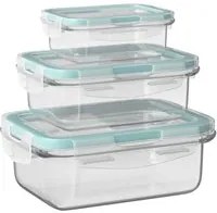 Set 3 contenitori in vetro ermetici vari formati
