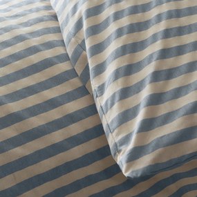 Biancheria da letto blu per letto matrimoniale/per letto esteso 230x220 cm Zanzibar Stripe – Pineapple Elephant