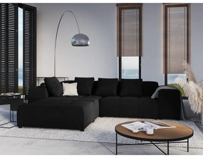 Modulo divano in velluto nero Rome Velvet - Cosmopolitan Design
