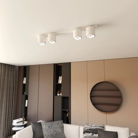 Lampadario da Soffitto in Acciaio AR111 NANO 4 Nero/Bianco 4xAR111