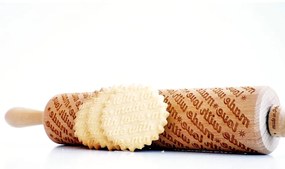 Rullo per pasta in legno goffrato Made with Love Made With Love - Valek