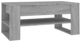 Tavolino da Salotto Grigio Sonoma 102x55x45cm Legno Multistrato