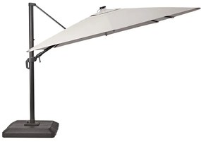 Ombrellone a palo laterale grigio SONORA II NATERIAL L 282 x 391 cm con telo tortora
