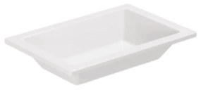 Lavabo Da Incasso 60x40 Cm Azzurra Ceramica "Thin" Bianco Lucido