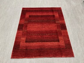 Loribaft Tappeto 190 x 160 Rosso (Iran) Annodato A Mano