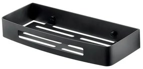Mensola doccia portaoggetti nero opaco in acciaio inox fissaggi inclusi