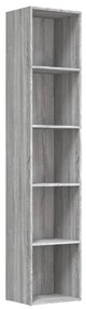 Libreria grigio sonoma 40x30x189 cm in legno multistrato