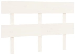 Testiera per letto bianca 144x3x81 cm in legno massello di pino