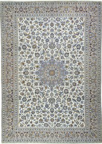 Kashan Tappeto 410 x 300 Beige (Iran) Annodato A Mano