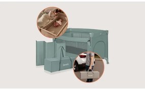 Lionelo - Lettino da viaggio 3 in 1 ELLEN Verde Salvia