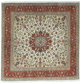 Tabriz Tappeto persiano 200 x 200 Beige (Iran) Annodato A Mano