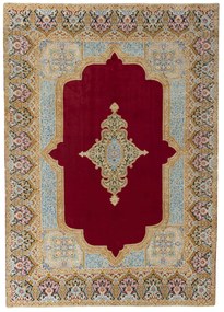 Kerman Tappeto 390x280 Rosso (Iran) Annodato A Mano