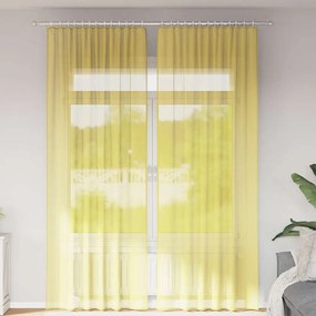 Tende İn Voile Con Passanti 2 Pz Giallo 140x260 Cm /