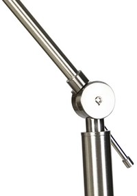 Lampada da terra moderna in acciaio con paralume grigio scuro 45 cm - Editor