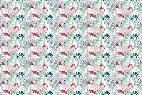 Carta da parati – Foglie colorate di monstera