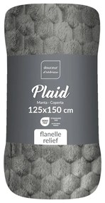 Coperta grigia in microflanella 125x150 cm Mini Frosty – douceur d'intérieur