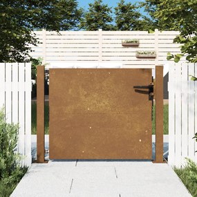 Cancello Da Giardino 105x105 Cm İn Acciaio Corten /
