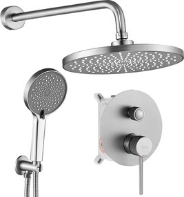 Set doccia da incasso Rea Lungo Stripe Nickel Brush + BOX