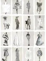 Cole & Son Carta da parati Couture Carousel - Monochrome Pearl