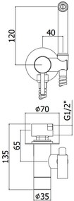 Paffoni ZDUP110ST Tweet Round Mix Miscelatore bidet Con Doccetta tondo e Flessibile Cromo