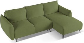 Divano angolare verde (con penisola a destra) Malie – Makamii