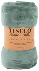 Coperta in micropush verde, 220 x 240 cm - Tiseco Home Studio