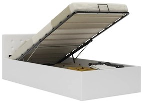 Giroletto Con Contenitore Idraulico Bianco Similpelle 100x200cm /
