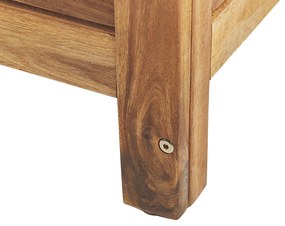 Cesta da giardino legno acacia chiaro 130 x 64 cm RIVIERA Beliani