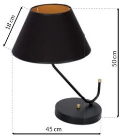 Lampada da tavolo VICTORIA 1xE27/60W/230V nero