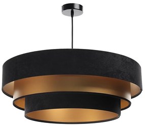 Lampadario su filo TRINITI 1xE27/60W/230V  nero/oro