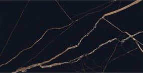 Mexen Fossil Próbka di gres porcellanato smaltato rettificato Nero G1, piastrella da pavimento e parete, alta lucentezza