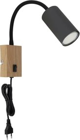 Globo 57911WG - Lampada flessibile da muro ROBBY 1xGU10/25W/230V grigio/marrone