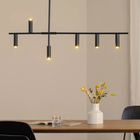 Lampada a sospensione Trevo 6 ALDEX, dimmerabile, Nero, Soggiorno / Sala da pranzo, Metallo, Moderno, Lampada a sospensione