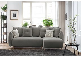 Divano letto angolare grigio chiaro (variabile) Nessa - Bobochic Paris