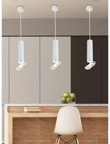 Lampadario a sospensione con filo TUBA 1xGU10/50W/230V bianco